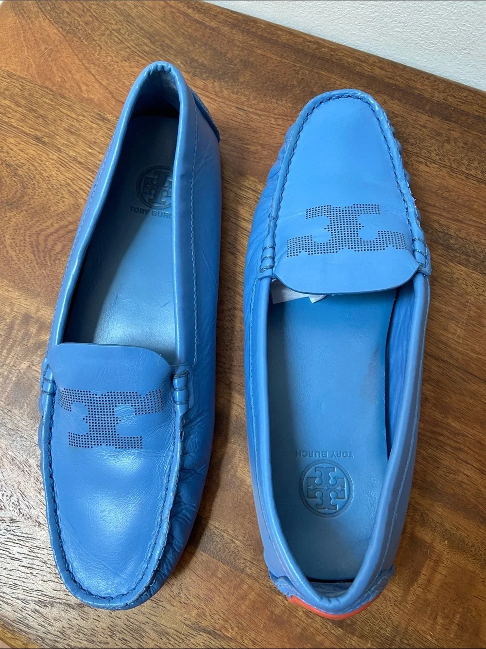 Tory Burch Lowell Driving Loafers in Light Blue